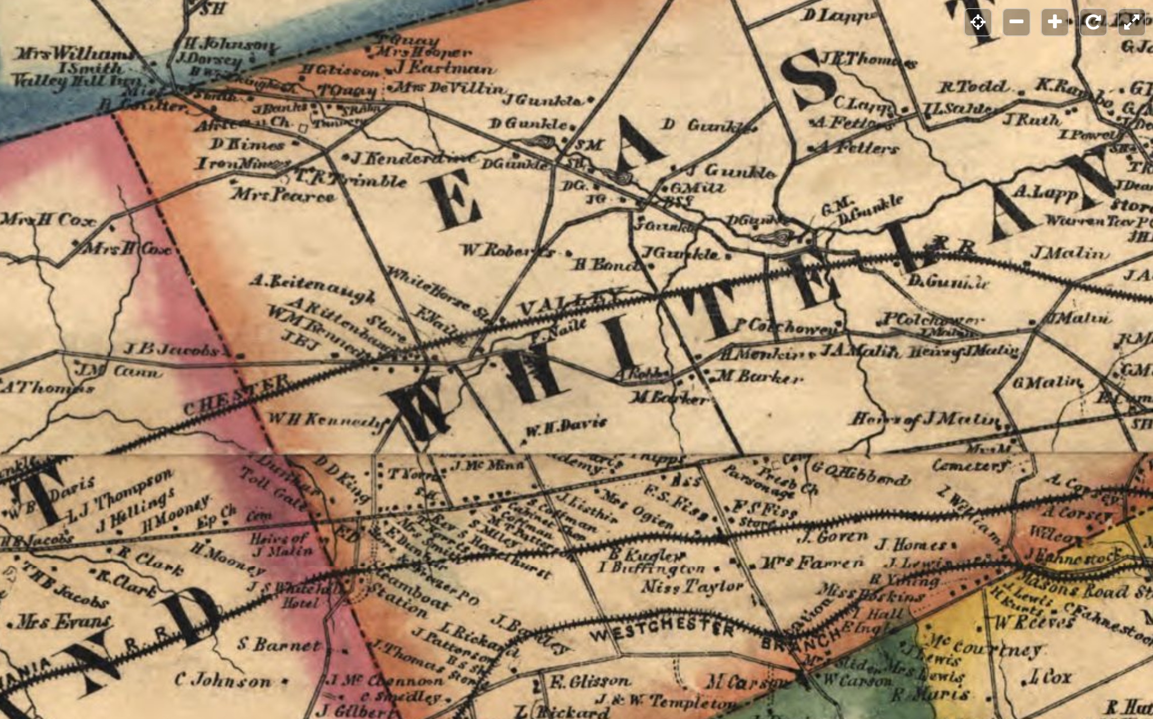 Map-Chester Co., Pennsylvania. 1860