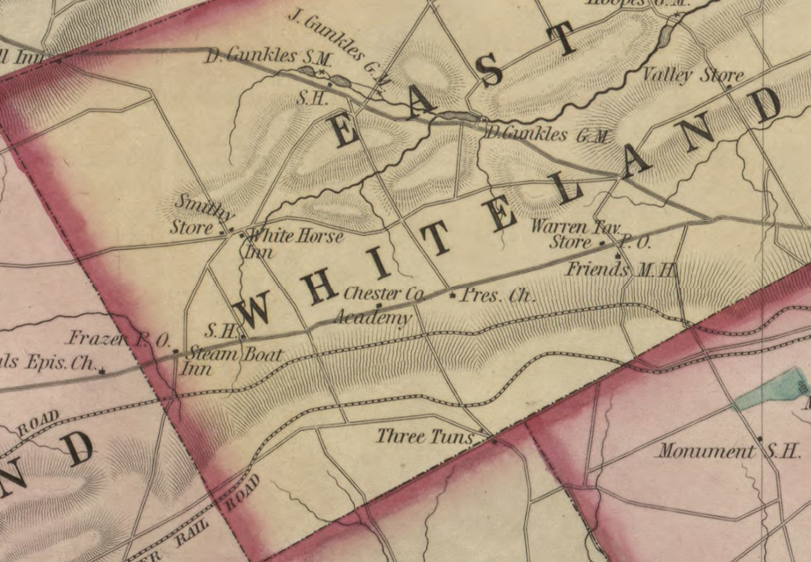 Map–Chester County, Pennsylvania: from original surveys. 1847